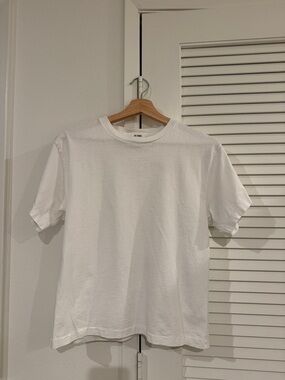 RE/DONE Classic White Crew Neck T-Shirt